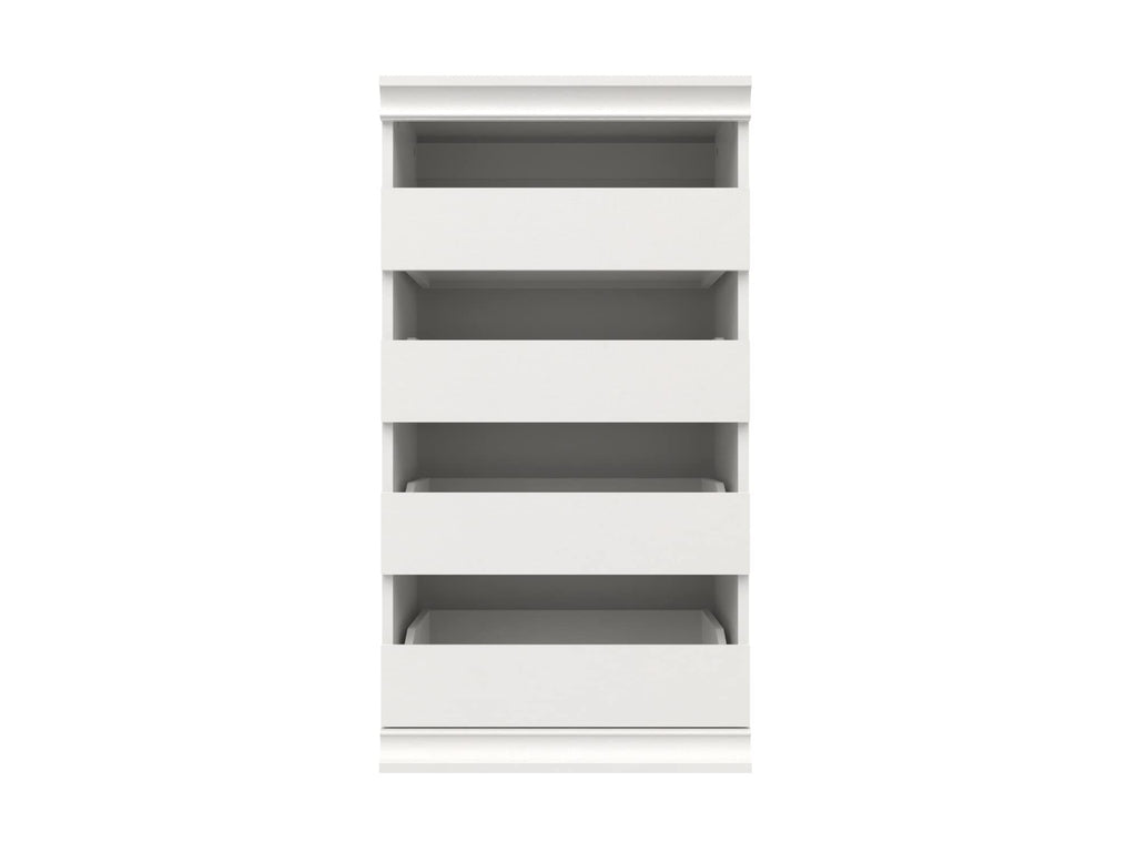 White 4 Drawer Wood Modular Storage Unit H73904