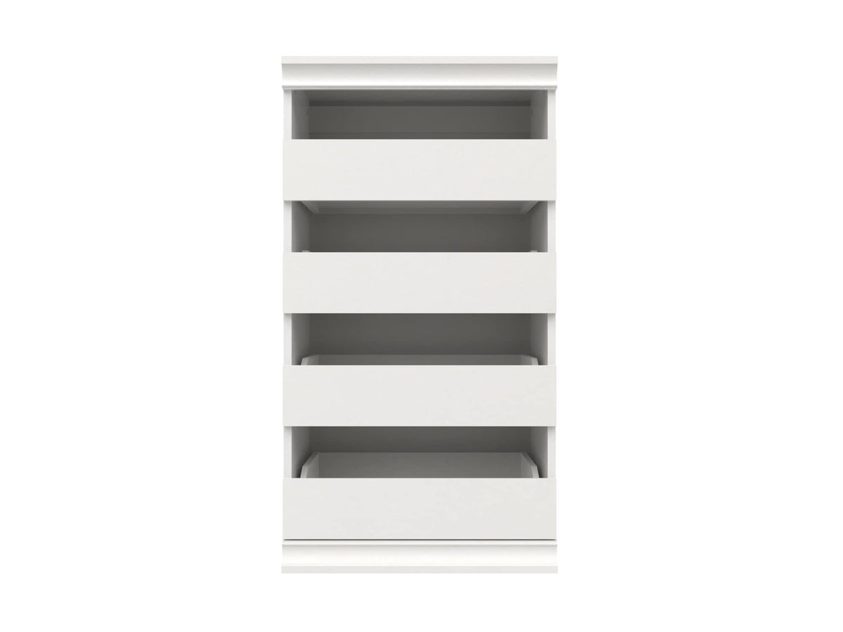 White 4 Drawer Wood Modular Storage Unit H73904
