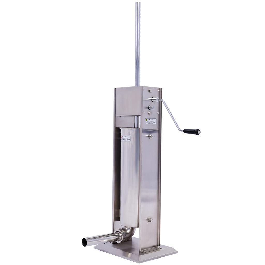 15LB Stainless Steel Vertical Sausage Stuffer with 4 Nozzles B1410