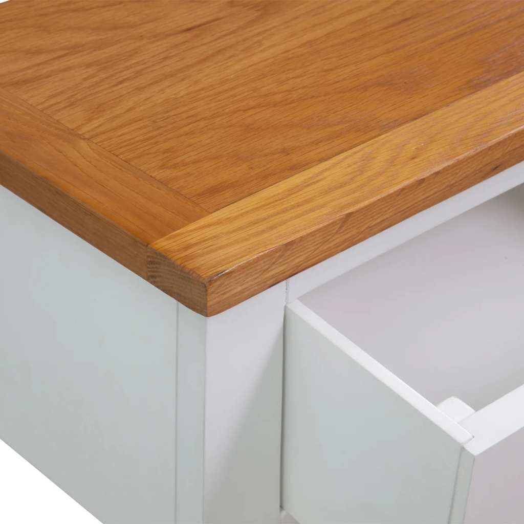 Solid Oak Wood Console Table with Drawers W344577
