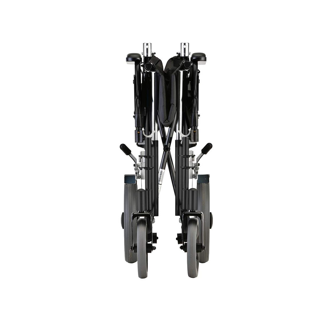 Lightweight Transport Chair with Locking Hand Brakes, Black O121525
