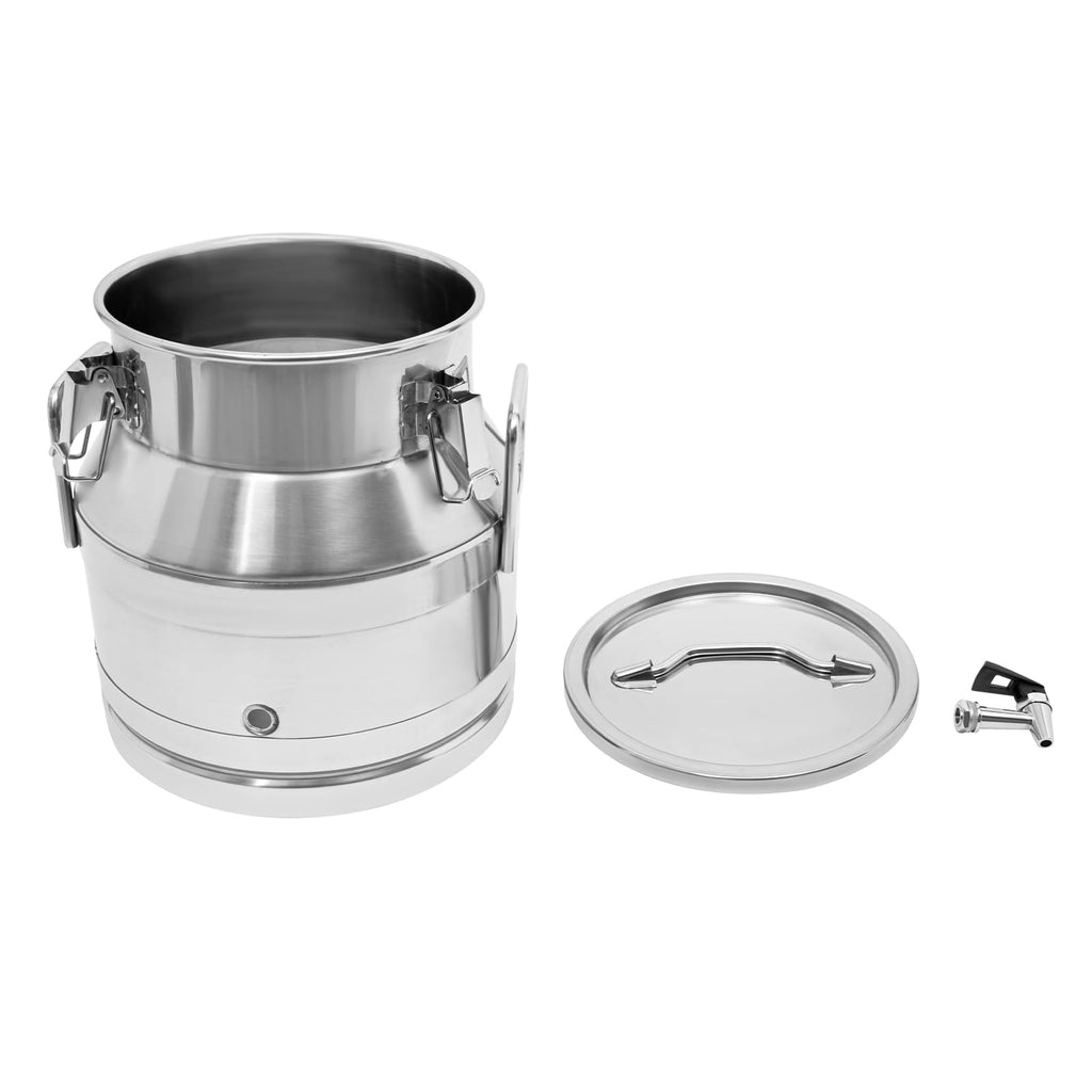 Stainless Steel Milk Can with Faucet, 20L Silicone Sealed Lid S653621