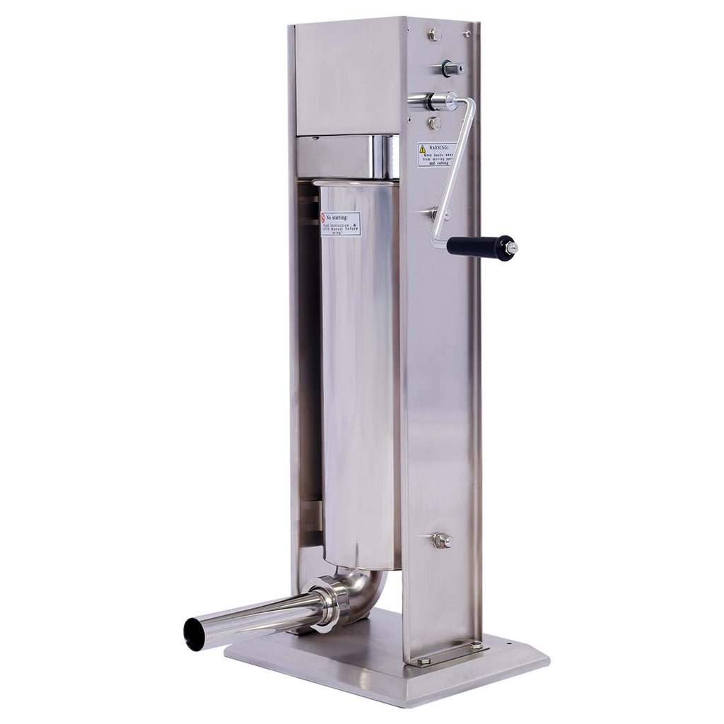 15LB Stainless Steel Vertical Sausage Stuffer with 4 Nozzles B1410