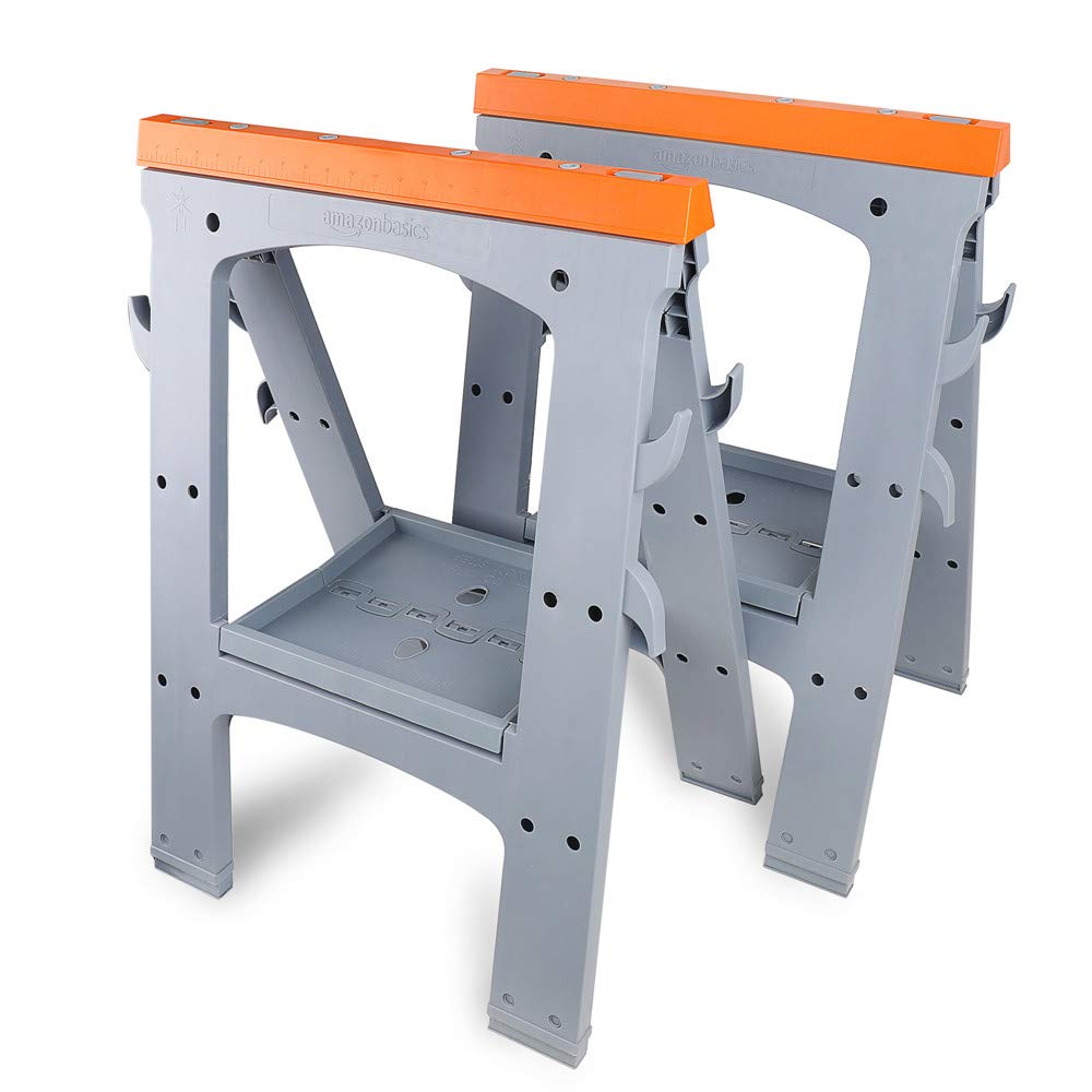 Rectangular Folding Sawhorse, 900 Pound Capacity, Set of 2 Z380