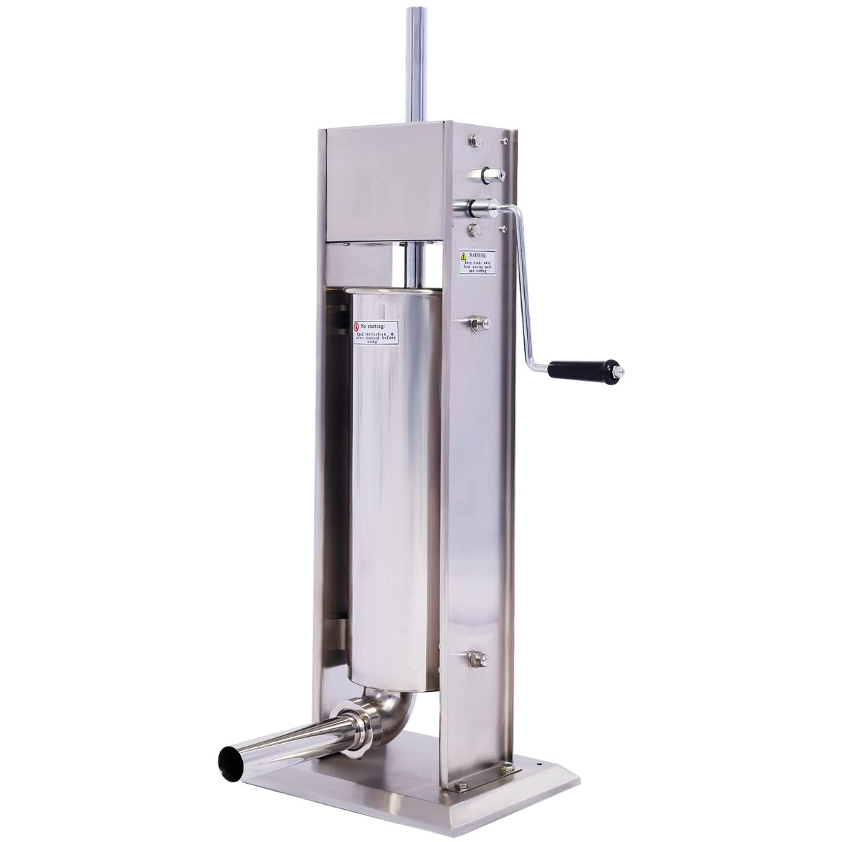15LB Stainless Steel Vertical Sausage Stuffer with 4 Nozzles B1410
