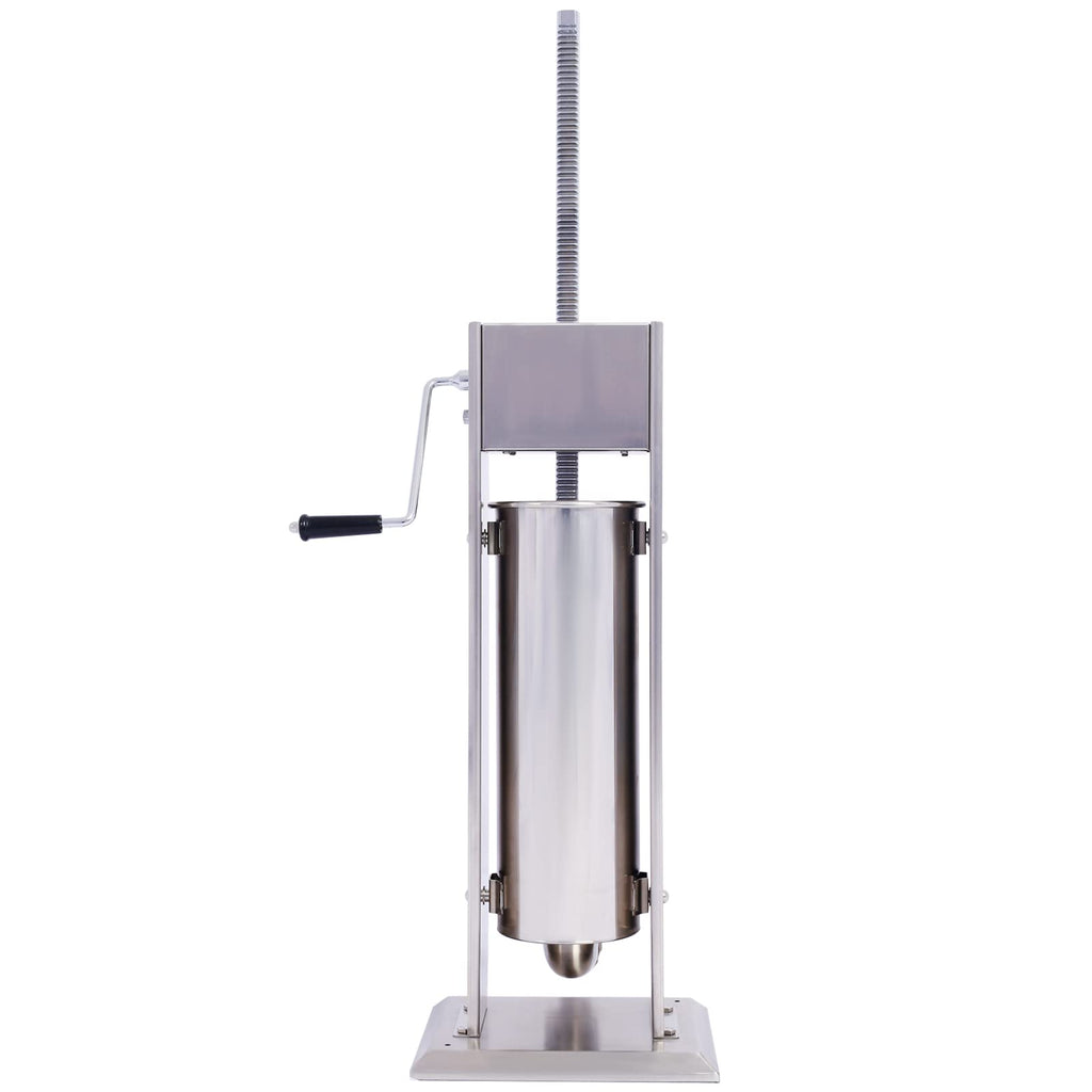 15LB Stainless Steel Vertical Sausage Stuffer with 4 Nozzles B1410