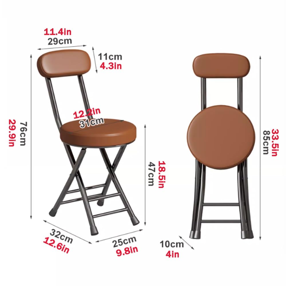 Black Padded Folding Stool Y500