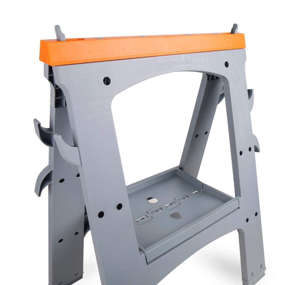 Rectangular Folding Sawhorse, 900 Pound Capacity, Set of 2 Z380