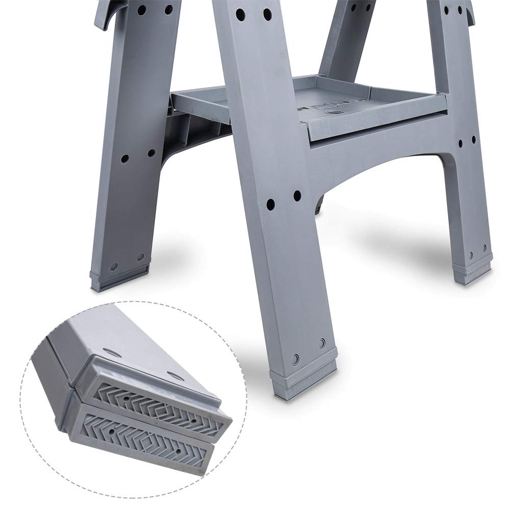 Rectangular Folding Sawhorse, 900 Pound Capacity, Set of 2 Z380