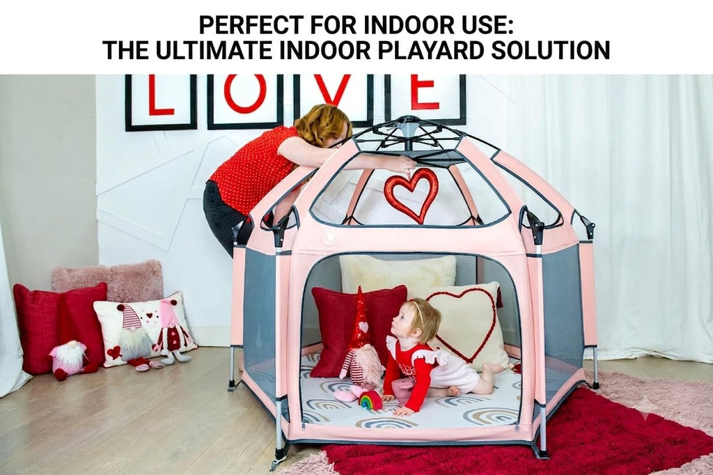 Portable Baby Playpen with Canopy U55369