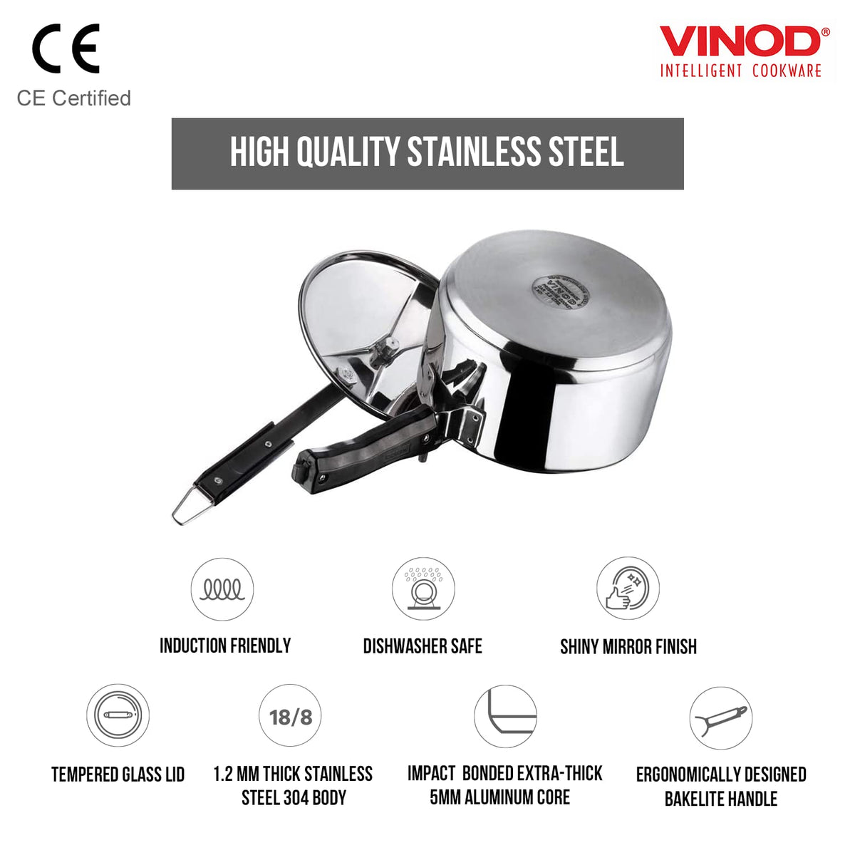 2 Liter Stainless Steel Pressure Cooker W8118