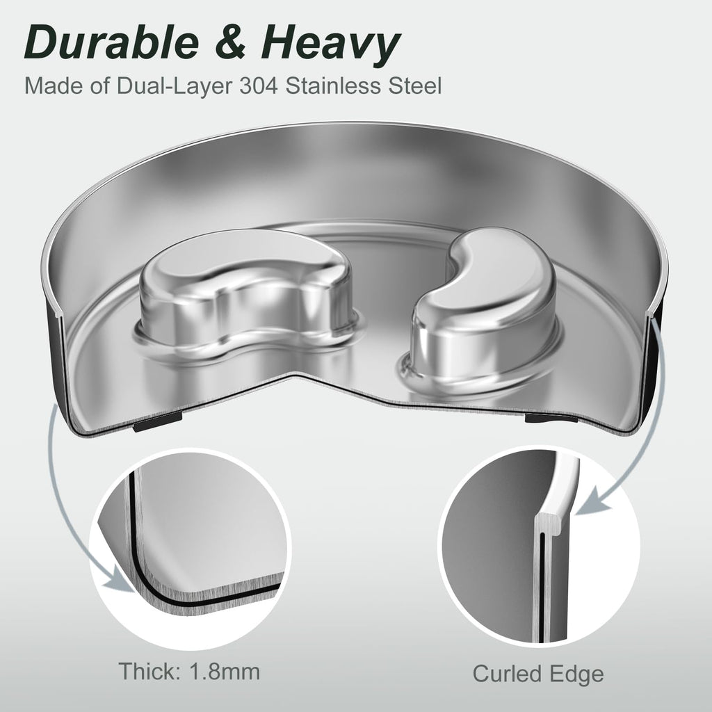 Slow Feeder Dog Bowl 1.5-Cup Stainless Steel I467627