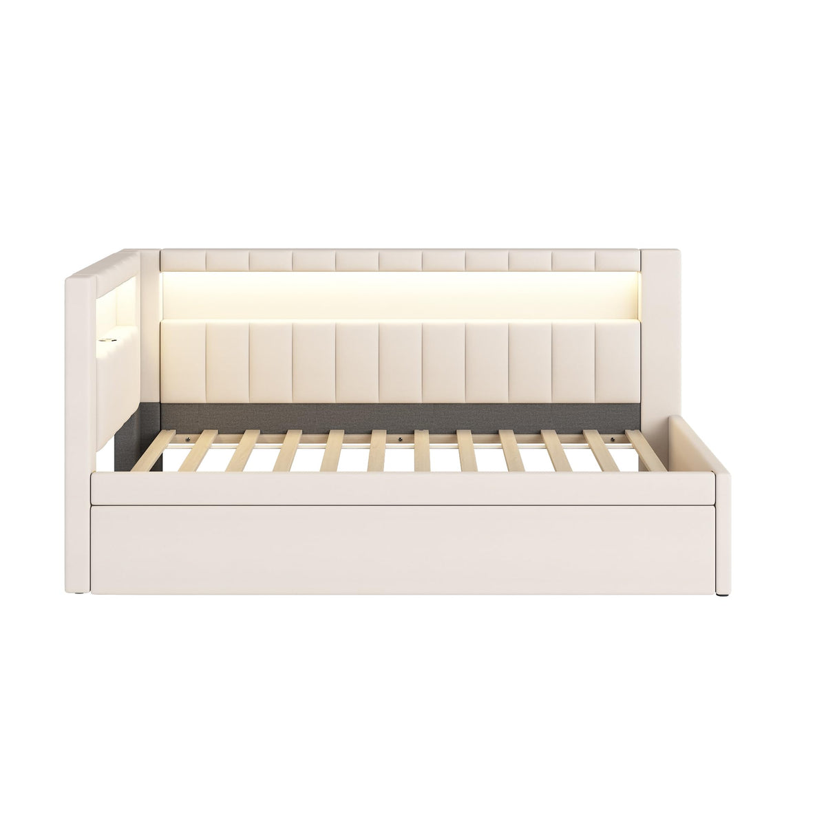 White Twin Size Daybed with Trundle G285