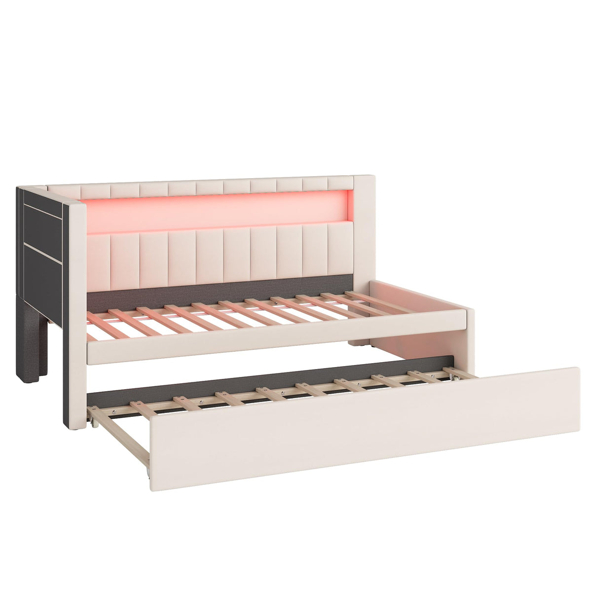 White Twin Size Daybed with Trundle G285