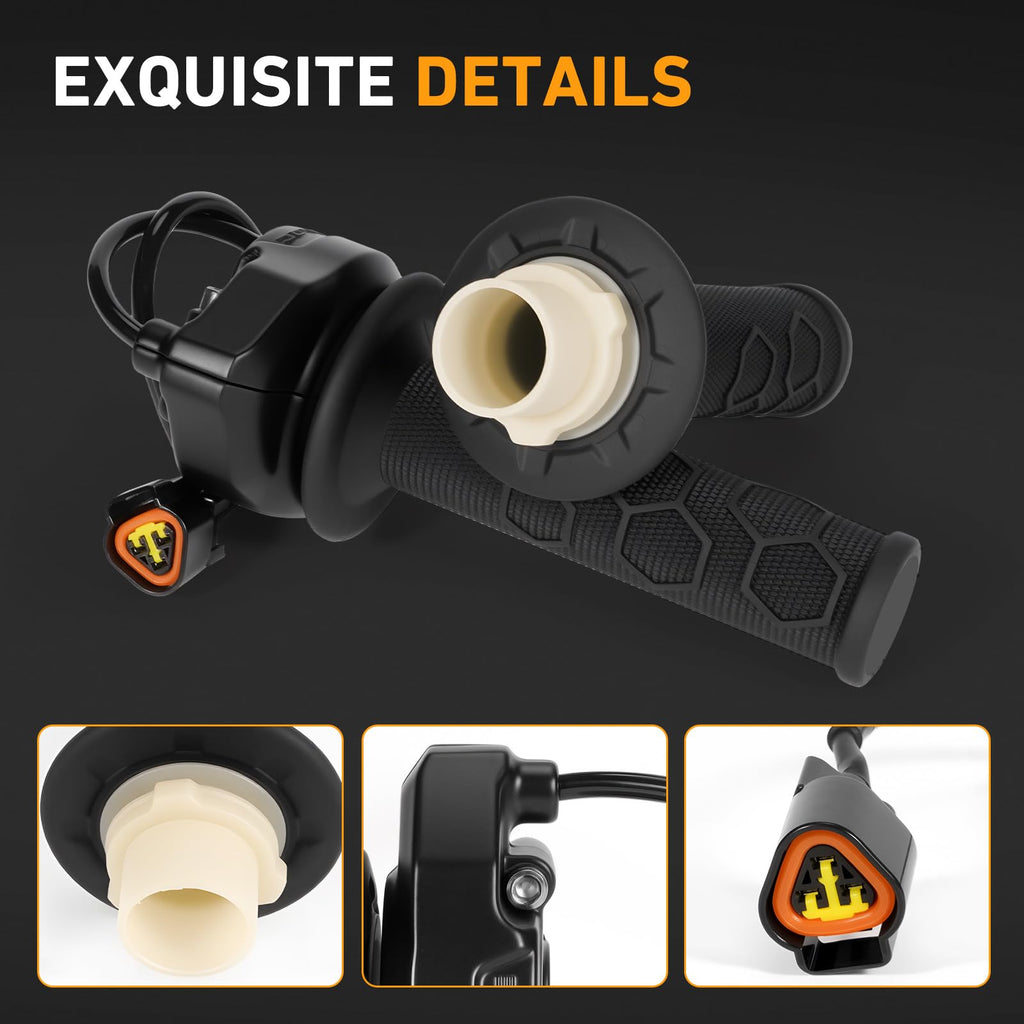 Electric Throttle Handle Assembly with Cable and Spare Right Handlebar Grip K428