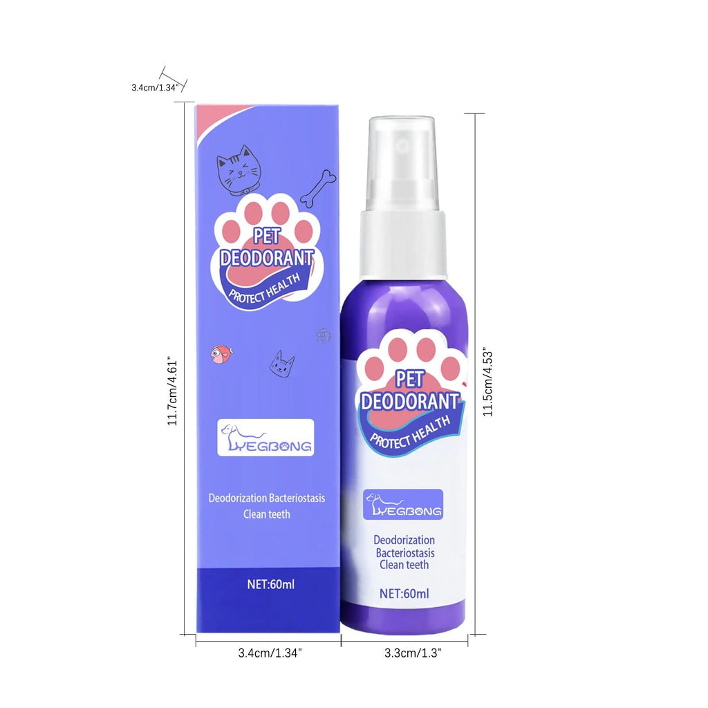 Pet Breath Freshen Spray 60ml Oral Hygiene Solution for Dogs & Cats Q74213