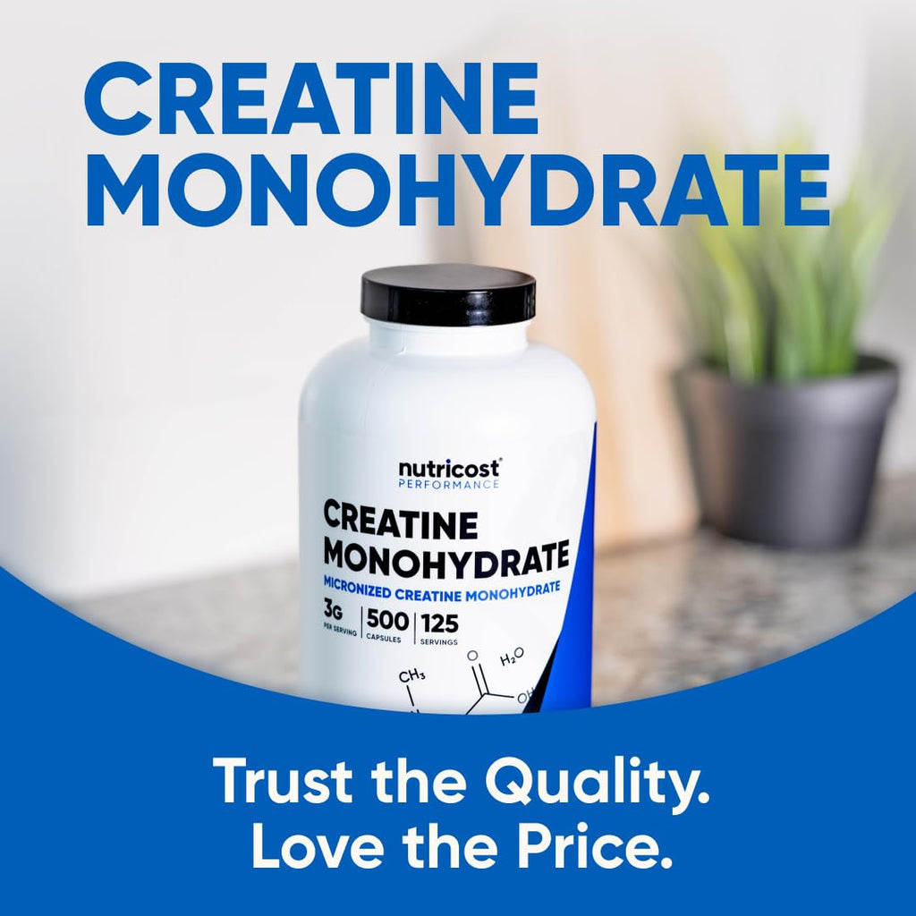 Micronized Creatine Monohydrate 3,000mg 500 Capsules I15112