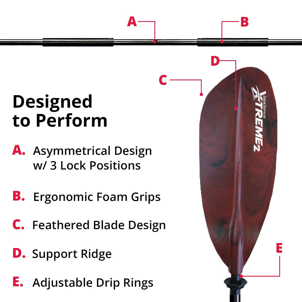 96” Fiberglass Reinforced Nylon Kayak Paddle N799