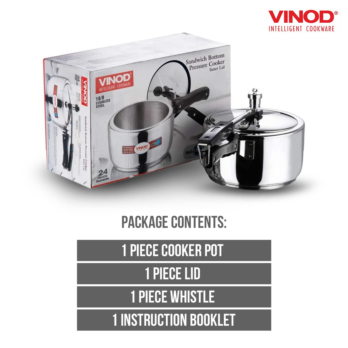 2 Liter Stainless Steel Pressure Cooker W8118