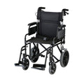 Lightweight Transport Chair with Locking Hand Brakes, Black O121525