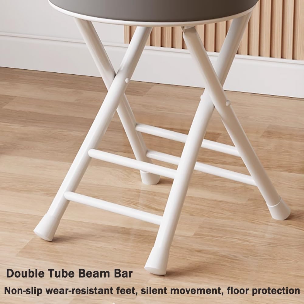 Black Padded Folding Stool Y500