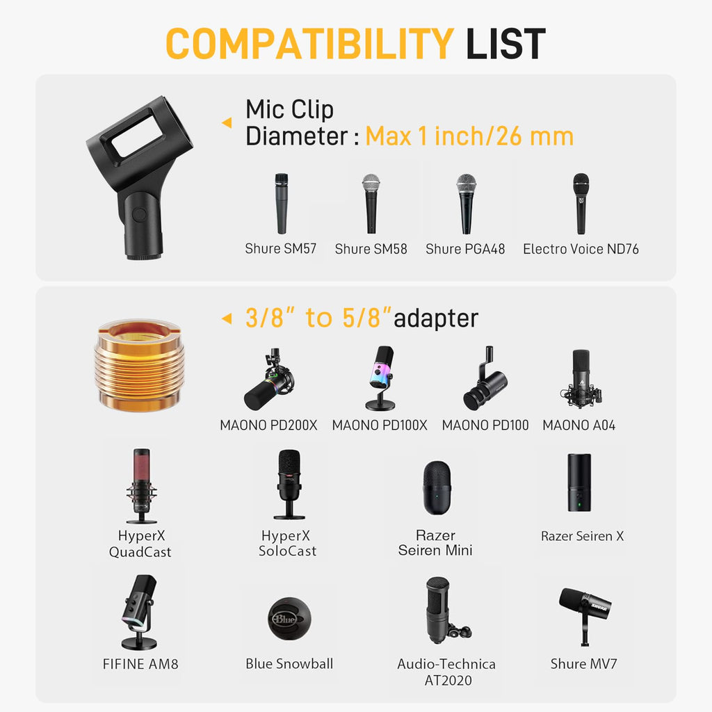 Wireless Condenser Microphone with Boom Arm Stand L26297