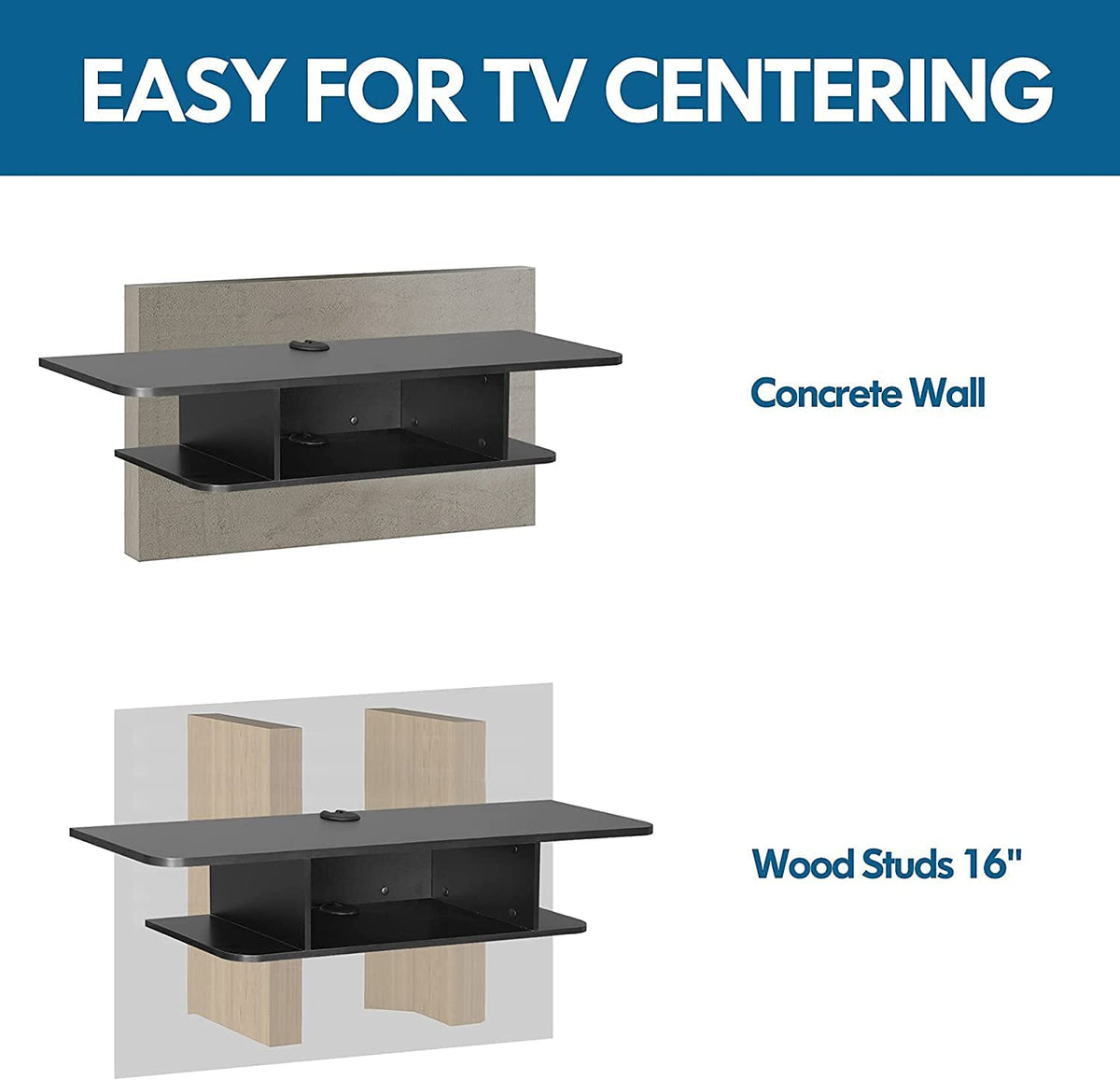 Black Floating TV Stand up to 55 Inch N2150