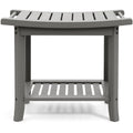 Teak Shower Bench with Storage Shelf J533608