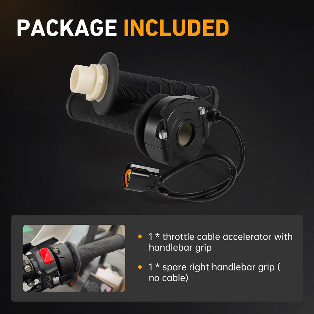 Electric Throttle Handle Assembly with Cable and Spare Right Handlebar Grip K428