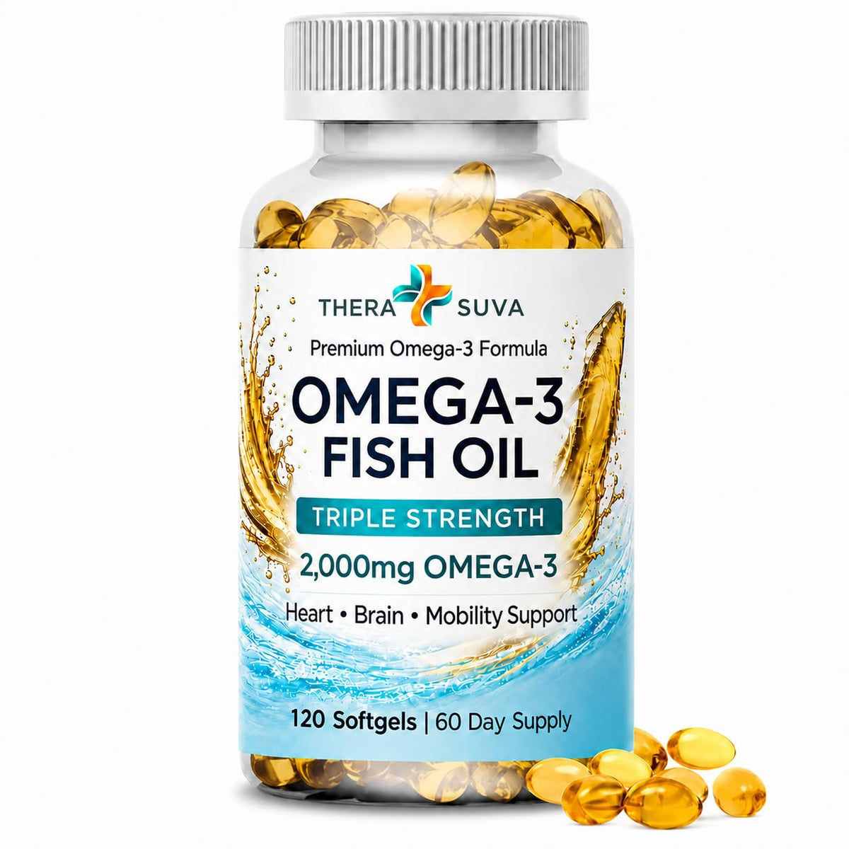 Wild Alaskan Fish Oil 2000mg Omega-3 120 Veggie Softgels S860