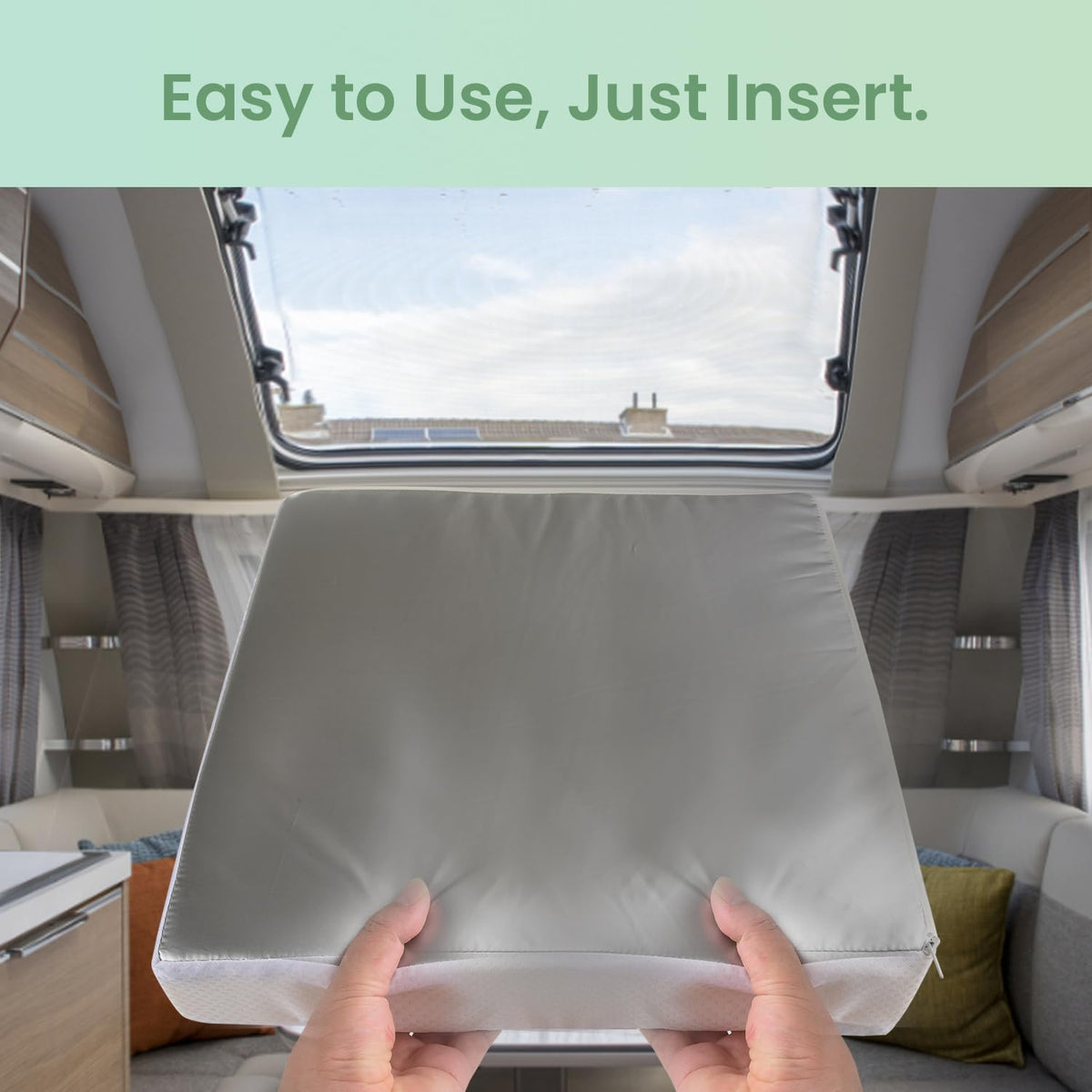 Waterproof Non Slip 14x14 In RV Vent Insulator and Camper Skylight Cover V93982