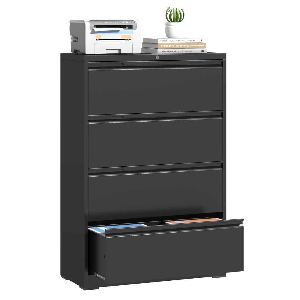 4 Drawer Metal File Cabinet with Lock W771846