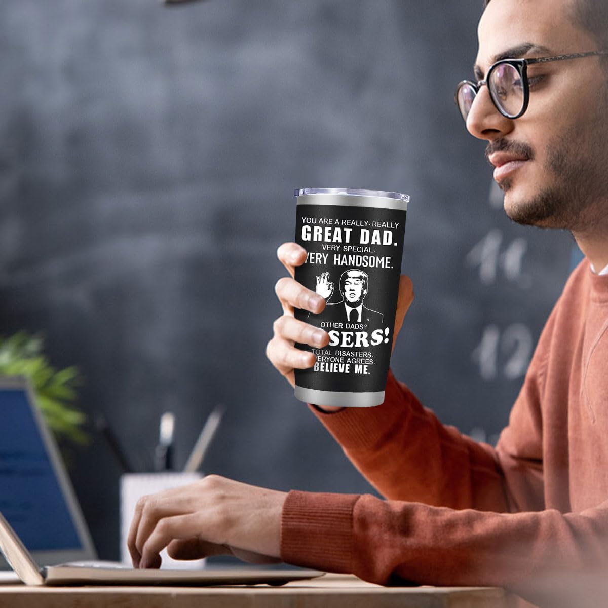20 oz Black Tumbler Mug L714614