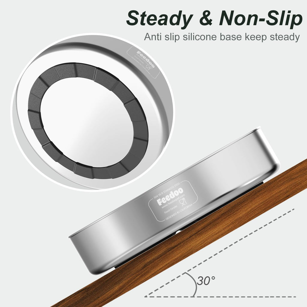 Slow Feeder Dog Bowl 1.5-Cup Stainless Steel I467627