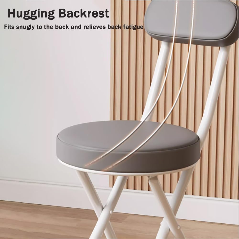 Black Padded Folding Stool Y500