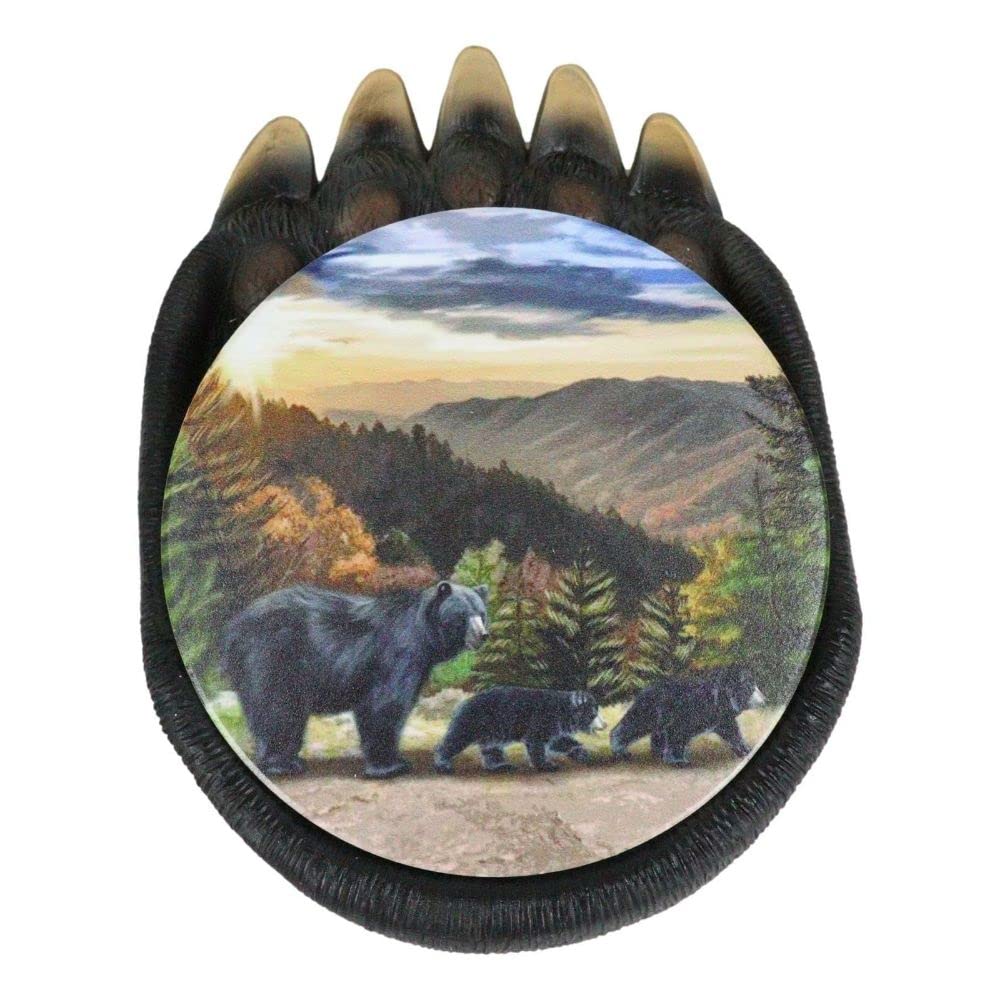 Black Bear Coaster Holder with 4 Coasters Set L511668