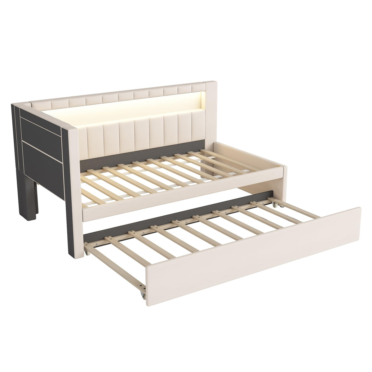 White Twin Size Daybed with Trundle G285