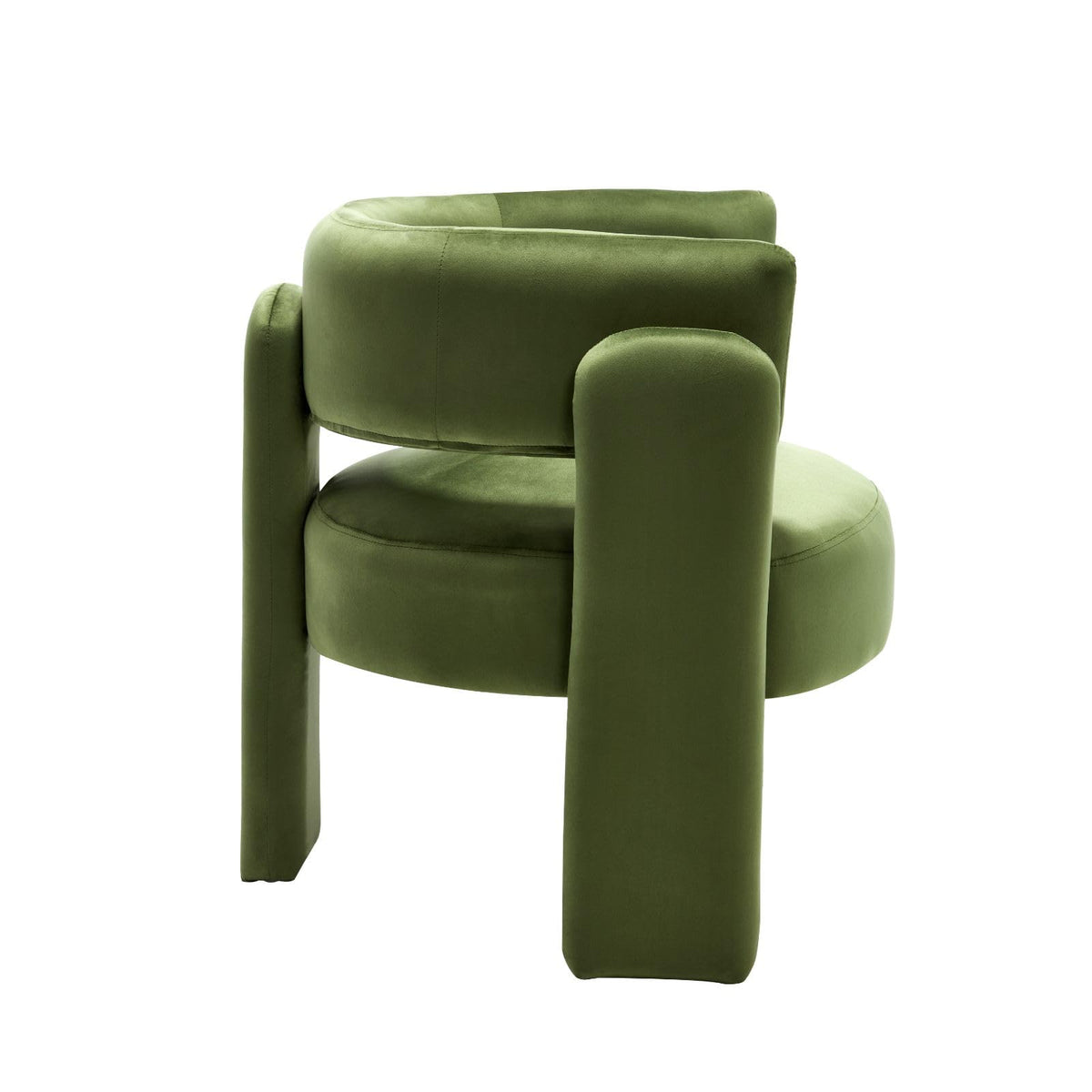 Set of 2 Green Upholstered Accent Chairs with Arms C3799