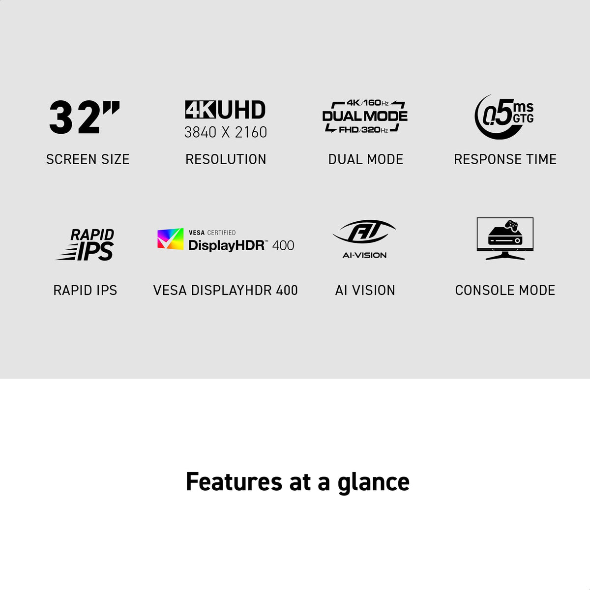 32-inch 3840 x 2160 UHD 320Hz Gaming Monitor Z158