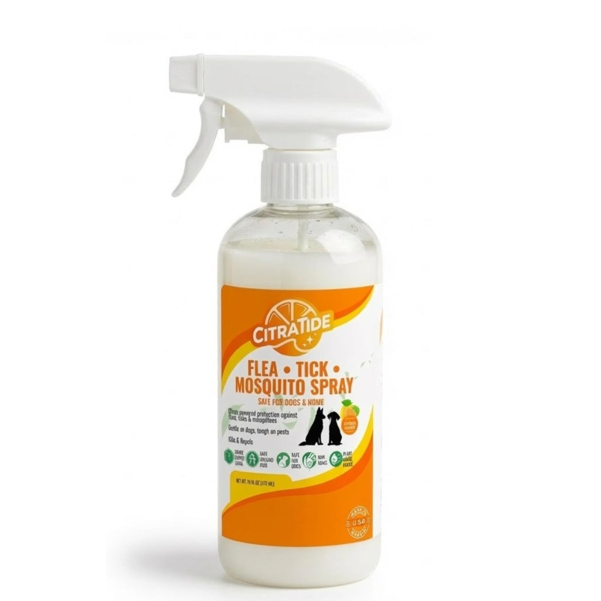Plant-Based Cedarwood & Citrus Flea Tick & Mosquito Spray for Dogs 16 fl oz M16126
