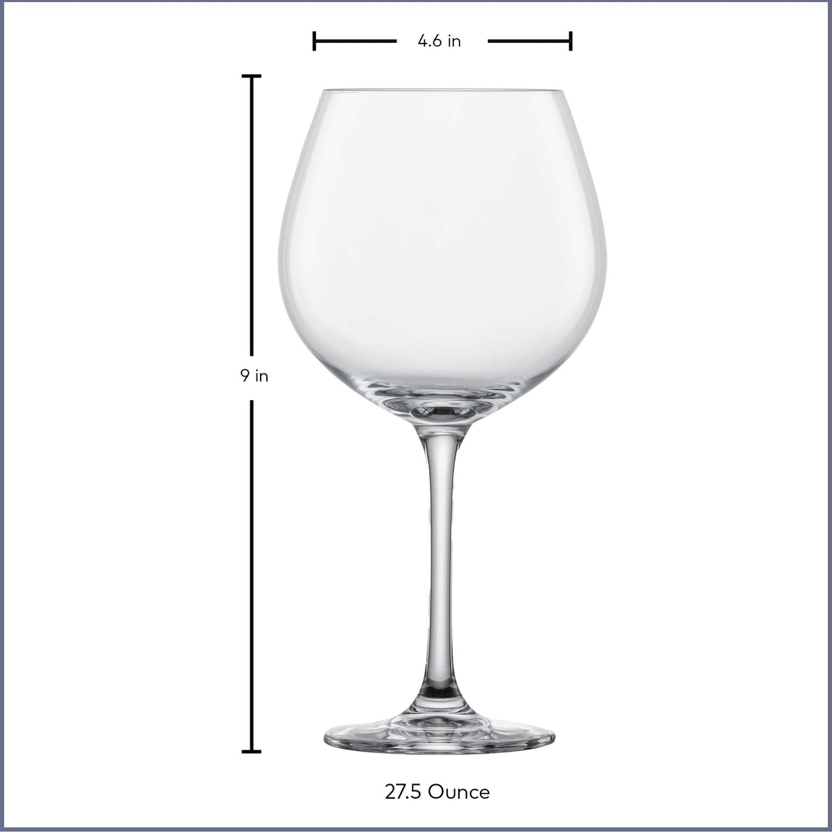 Red Wine Glass Set of 6 Dishwasher-Safe Tritan Crystal 27.5 Ounce M326
