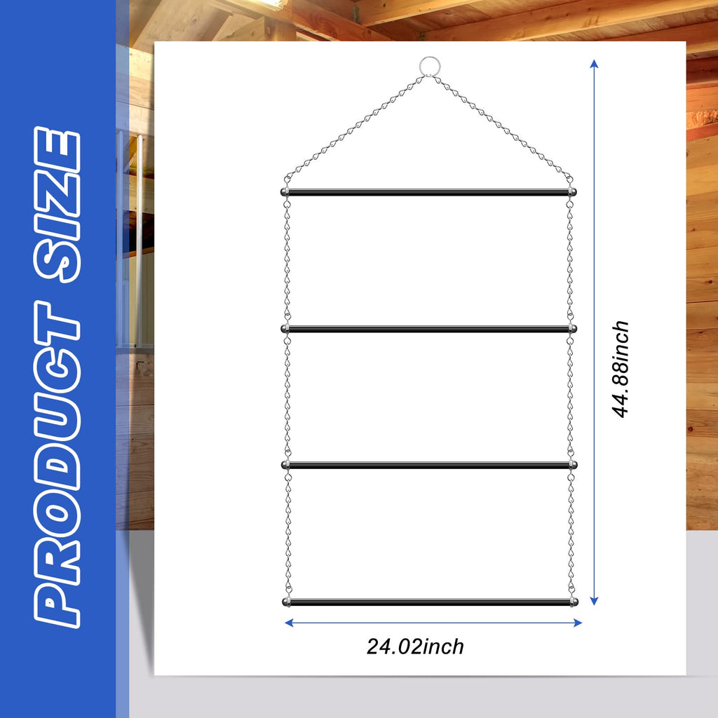Black 24.02 x 44.88 Inch Blanket Rack R158728