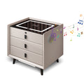 White Nightstand with Charging Station and Bluetooth Speaker F87054