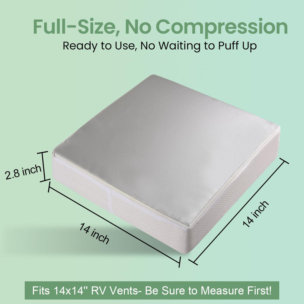 Waterproof Non Slip 14x14 In RV Vent Insulator and Camper Skylight Cover V93982