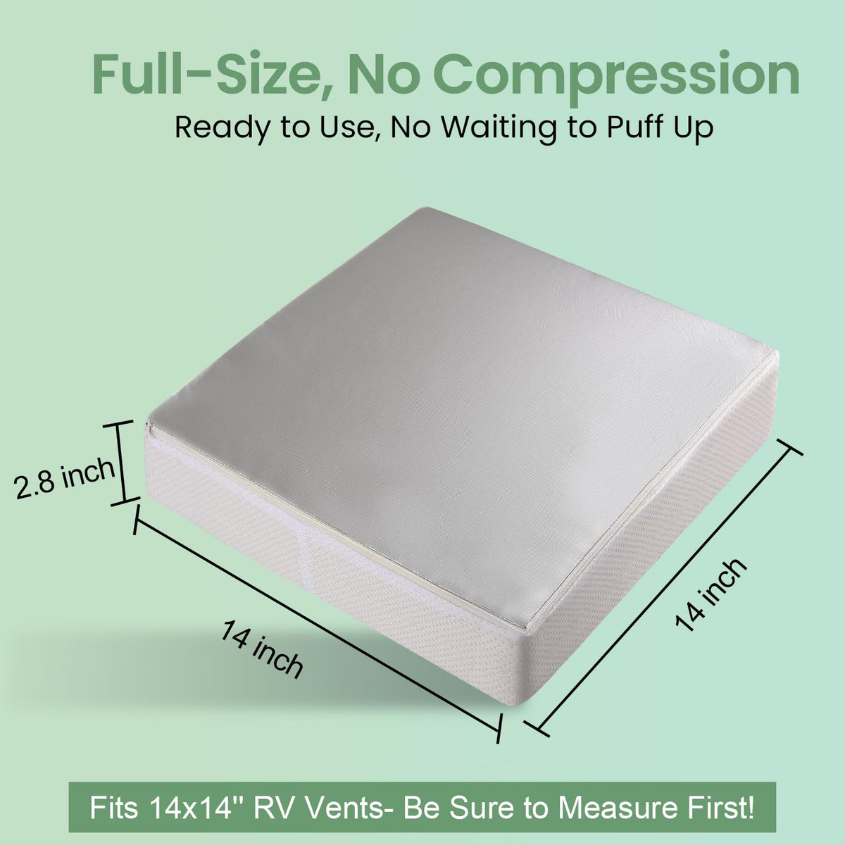 Waterproof Non Slip 14x14 In RV Vent Insulator and Camper Skylight Cover V93982