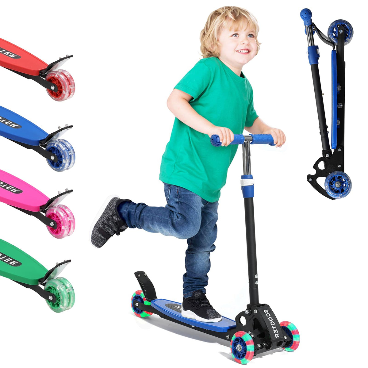 3 Wheel Kick Scooter with Extra-Wide Deck D829001