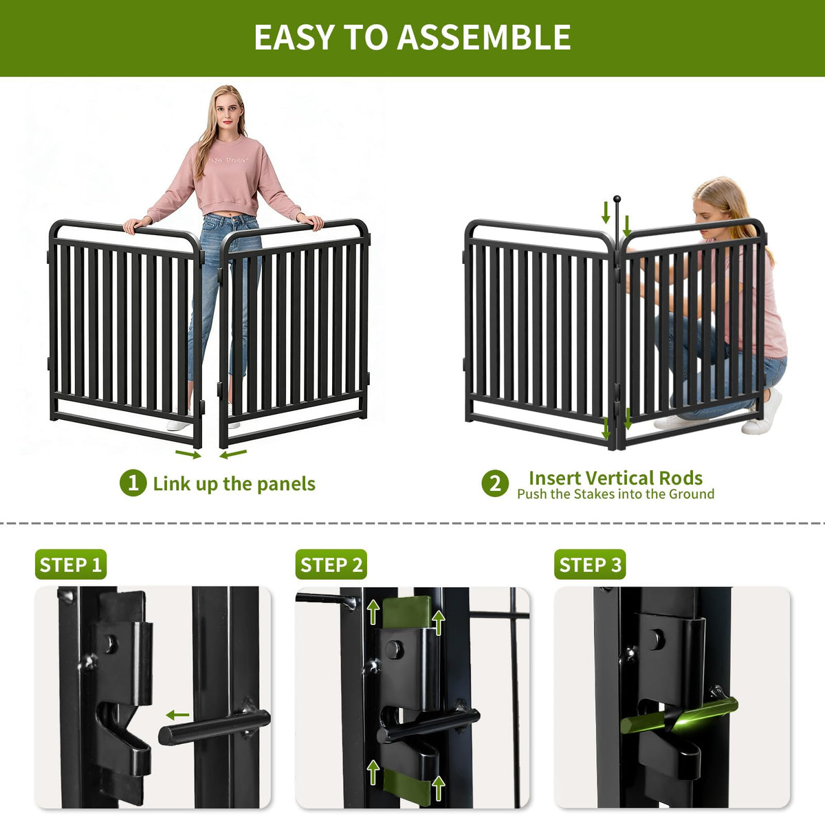 32" Heavy Duty 16 Panels Dog Playpen L770339