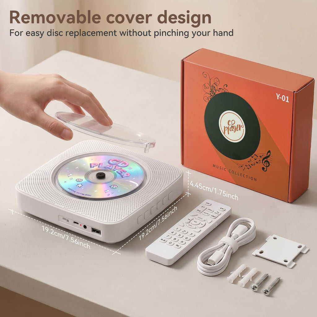Portable Bluetooth Rechargeable CD Player with Speakers Y819