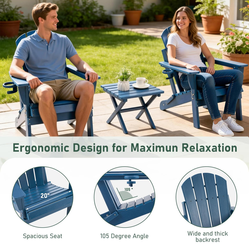 Folding Adirondack Chair with Cup Holders G34648