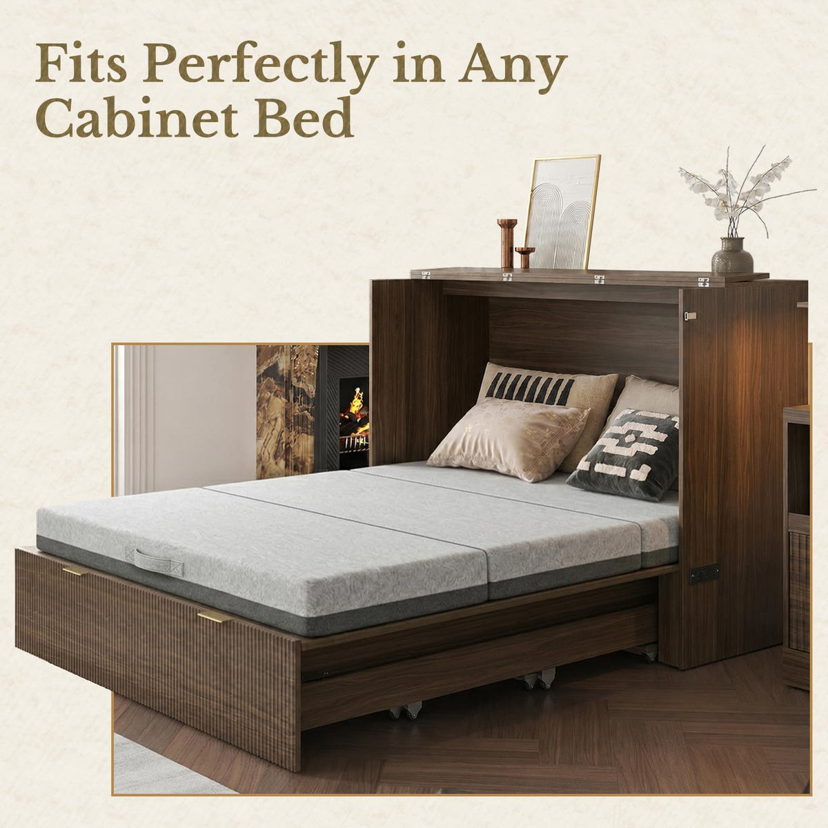 6 Inch Tri-Fold Memory Foam Mattress Q299